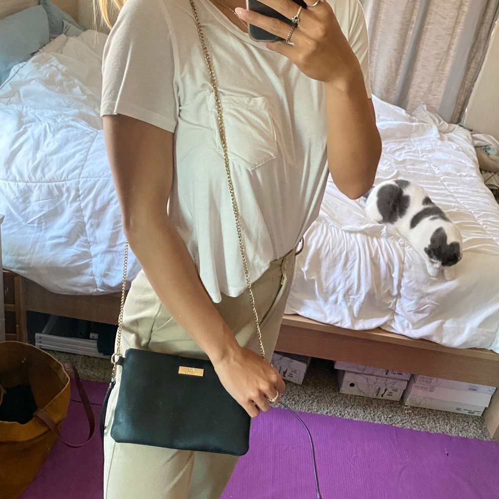Black Crossbody Bag Gold Chain